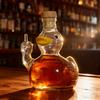 250ml Duck Whiskey Decanter Middle Finger Duck Whiskey Wine Bottle Glass Statue Decanter Liquor Container Home Decoration