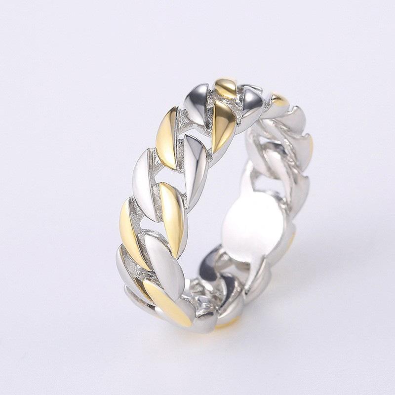 CopperChain Rings Men and Women Simple Design Hip Hop Party Cool Accessories Versatile Punk Jewelry Couple Ring