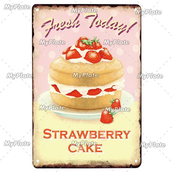 Cupcake Vintage Tin Sign Metal Sign Decorative Plaque Wall Decor Man Cave Club Decoration