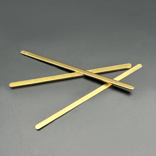 MAXCHEER 3-Piece Brass Saddle/Nut Height Adjustment Shim with Durable Gasket, 72x2.8mm, 3 Thicknesses: 0.5/1.0/2.0mm, Luthier Tool