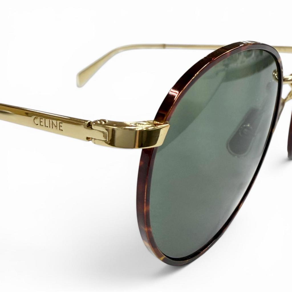 Excellent CELINE Sunglasses Marble Pattern Boston Brown Women CL40100U Used