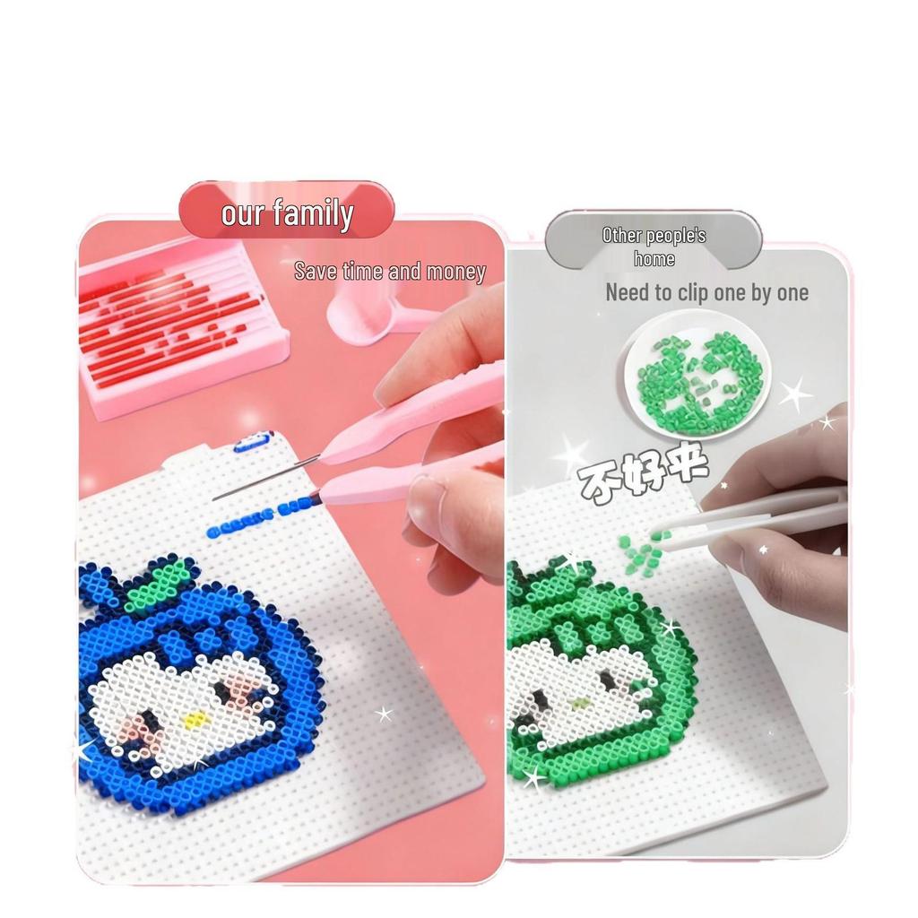 Pin Dou Dou 3D Fusion DIY Kit: Complete Set with Tools & Ironing Paper, COCO Pin Dou Design, Black/White Supplement Included