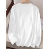 Women's elegant long sleeves Watercolor butterfly flocking art pattern printed round neck Comfortable, soft, and breathable new style Fashionable,