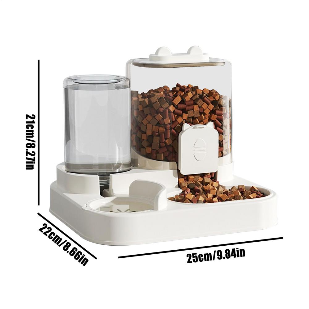 

1,8 л Автоматическая кормушка для домашних животных Автоматическая кормушка для домашних животных Поилка Съемная миска для корма Автоматическая циркуляция Поилка для питьевой воды белый