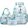 3Pcs/set Anime Demon Hunters Printed Backpack Handbag Pencil Case for Teenager Student Bookbag Schoolbag Women Large Capacity Waterproof Bag