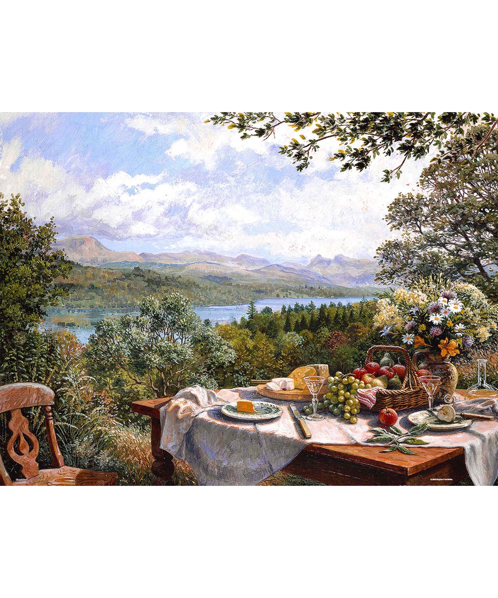 PieceRelax plastic jigsaw PieceClicks featuring Stephen summer lunch by the lake Difficult for no clicks into 1000-piece puzzle, series, Darbishire s