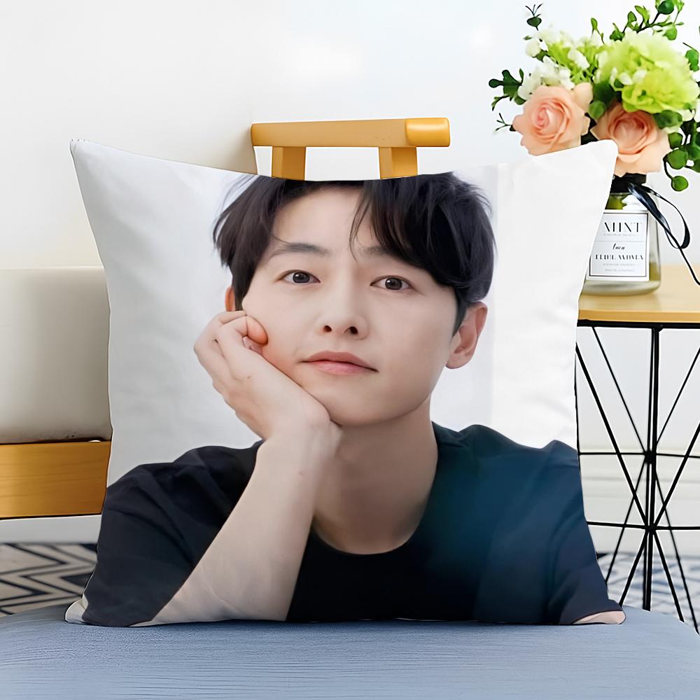 Song Joong Ki Cushion Cover Washable Linen comfort Soft for Sofa Bed Cozy Home Room Decor 30x30cm
