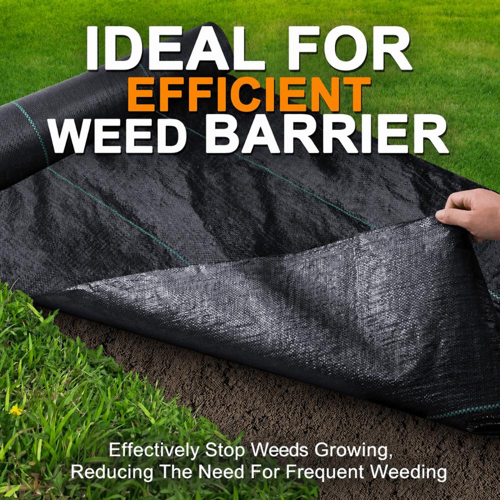 Polypropylene Weed Barrier Fabric Black Woven Grow Mulch Film  Driveway Control
