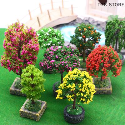 1Pcs 1:12 Miniature Orange Tree Landscape Garden Decor Accessories For Dollhouse Decoration