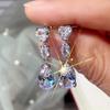 European and American Fashion Temperament Long Crystal Zircon Earrings with Women's Design Sense and Personalized Accessories