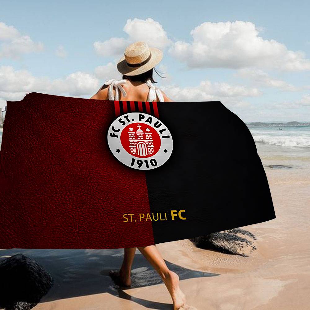 

F-FC S-St. P-Pauli Microfiber Printed Beach Towel Mountain Climbing Yoga Beach Swimming Running Absorbent Soft Towel W30*H60(CM)