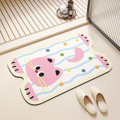 Diatom Mud Bathroom Floor Mat, Quick Drying, Anti Slip, and Anti Fall Home Floor Mat for the Entrance of the Bathroom and Toilet