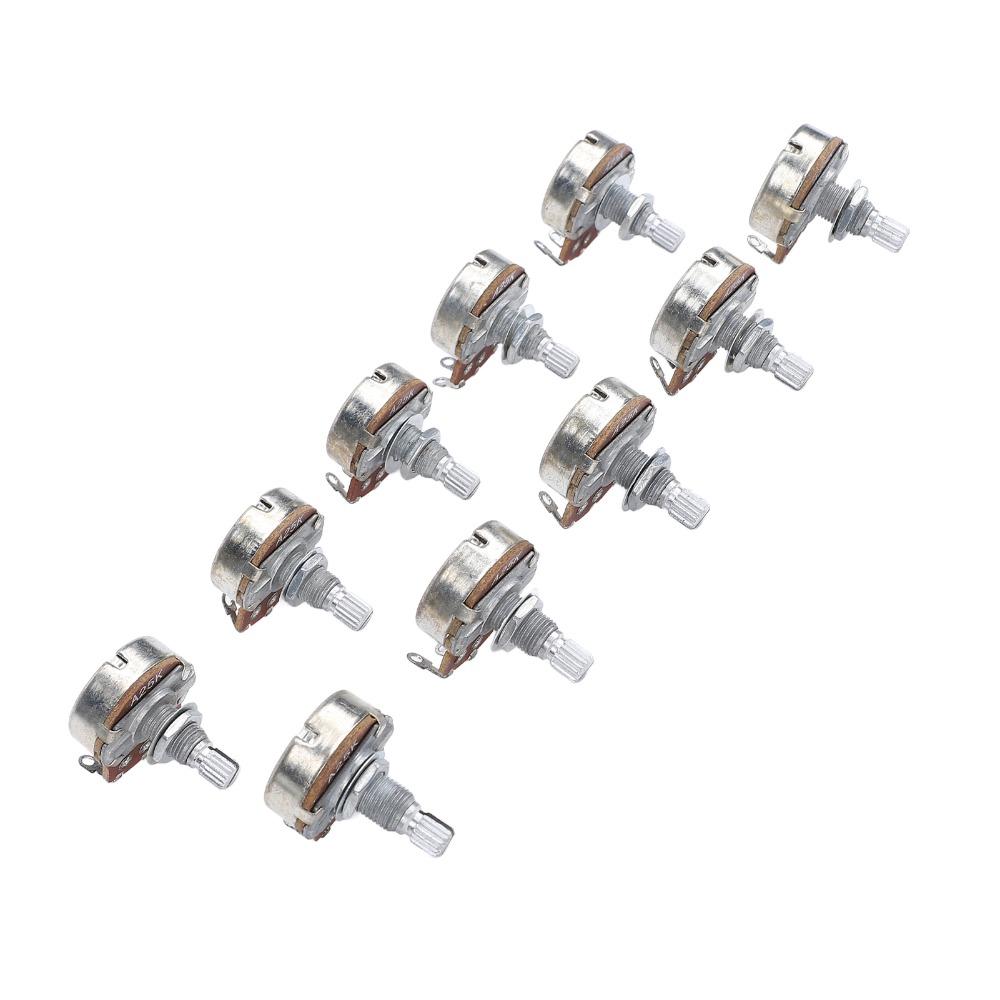 18mm Shaft Guitar Potentiometer Metal Audio Taper Potentiometers Electric Bass Guitar