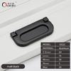 128mm Home Hotel Italian Aluminium Alloy Black Color Furniture Handles Drawer Kitchen Cabinet Bookcase Hardware Cabinet Pulls