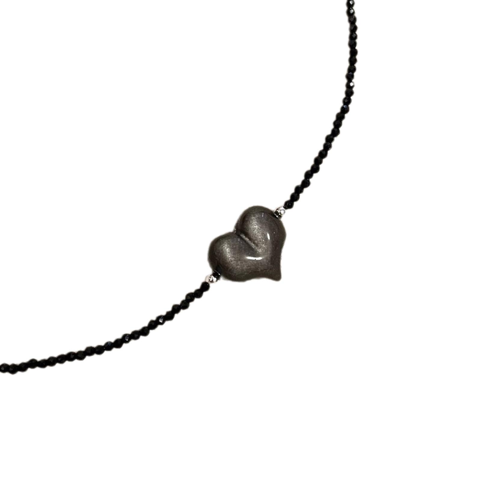 

Bows Clavicle Chain Stylish Beaded Necklace Bowknot/Heart Pendant Neckchain for Women Girls Bohemian Choker Ornament 1
