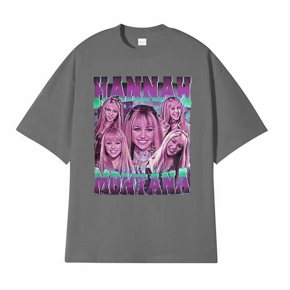 Limited Hannah Montana Vintage Pop Star Tshirt Men Women Clothing Hip Hop Trending Tee Shirt Cotton Casual Short Sleeve T Shirt