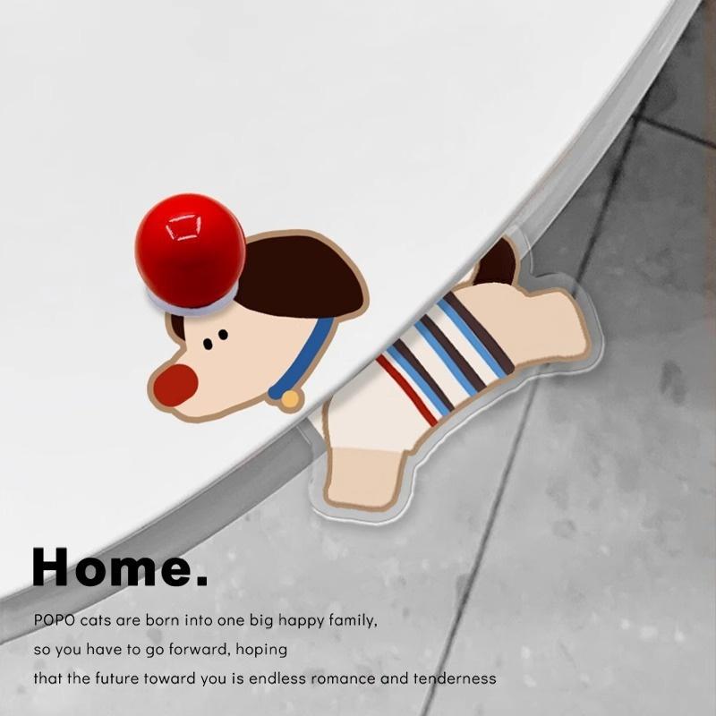 Acrylic Sausage Dog Toilet Lid Holder No-Touch Portable Toilet Lid Opener Cartoon Easy Grip Toilet Anti Dirty Handle Toilet Use