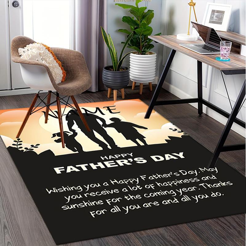 

Father, Sunset Office Carpet Soft Polyester Entrance Carpet Washable Non slip Machine Washable Indoo 60cm by 90cm