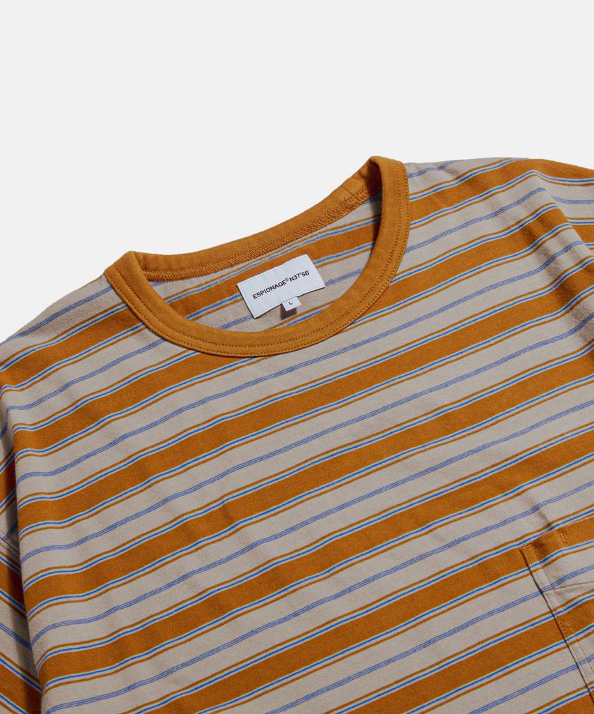 ESPIONAGE Multi Border Pocket Tee Orange