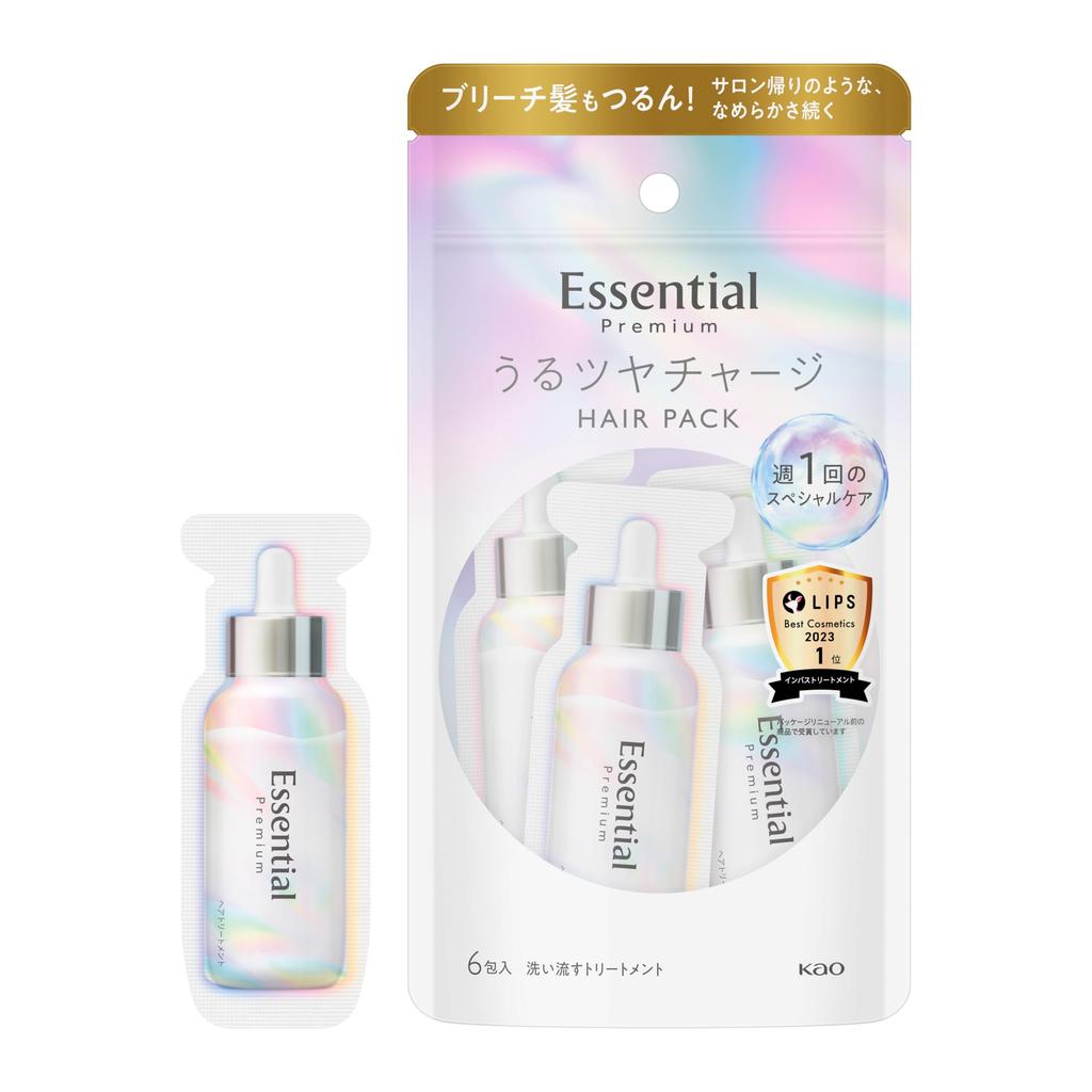 Essential The Beauty Hair Texture Enhancing Hair Pack 9g x 6 - Floral Luxe Scent, Hair Barrier Formula for Smooth & Shiny Hair