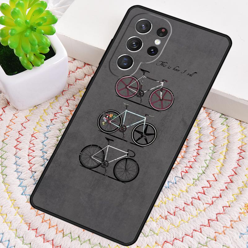 Mountain Bike Cycling Cyclist Silicone Phone Case For Samsung Galaxy Note 10 Pro S26 S25 S24 S23 S22 S21 Plus Ultra Capa Cover