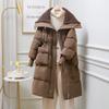 Women's Autumn Winter Insulated Cotton Jacket with European Style Sheep Wool Collar, Warm Winter Coat for Women