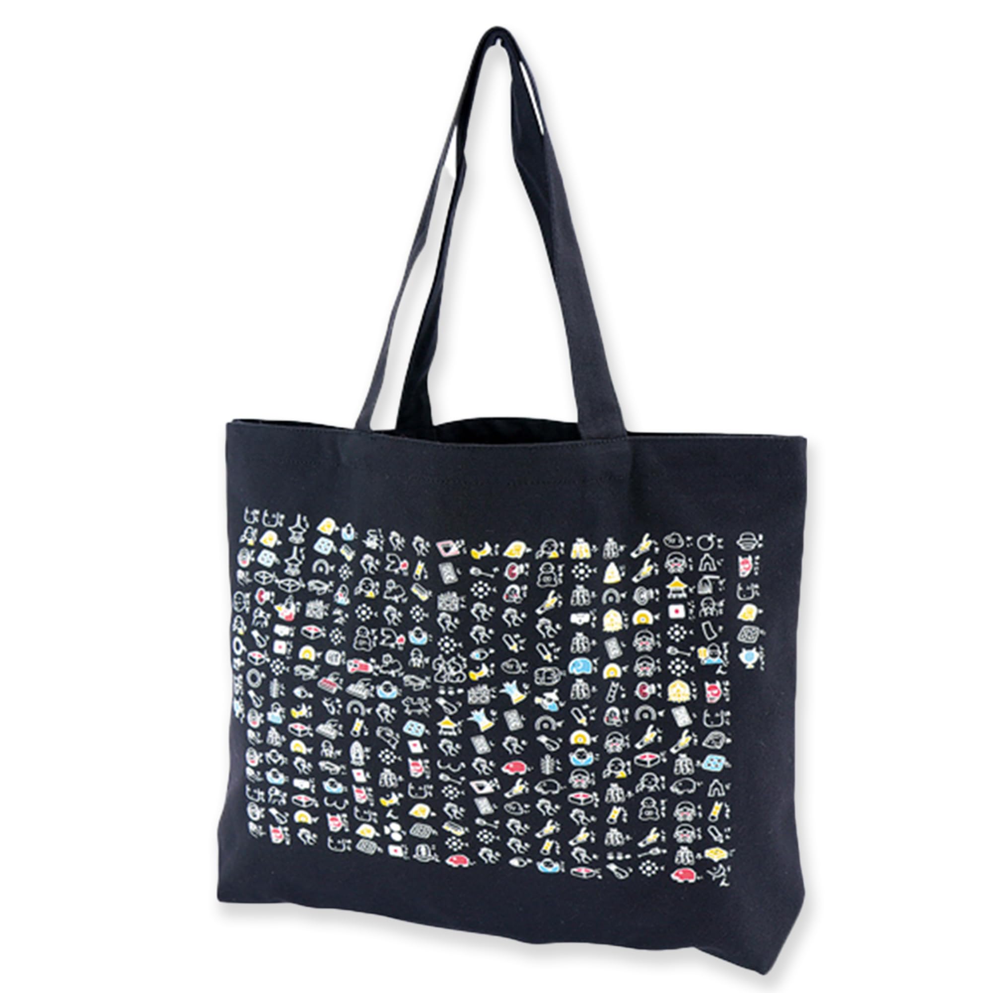 Eco Bag Tote Bag Cotton Picture Sutra Prajnaparamita Sutra Japanese Pattern Unique [Styleneo] Women s Men s (Black_Picture Sutra, 32×36cm)