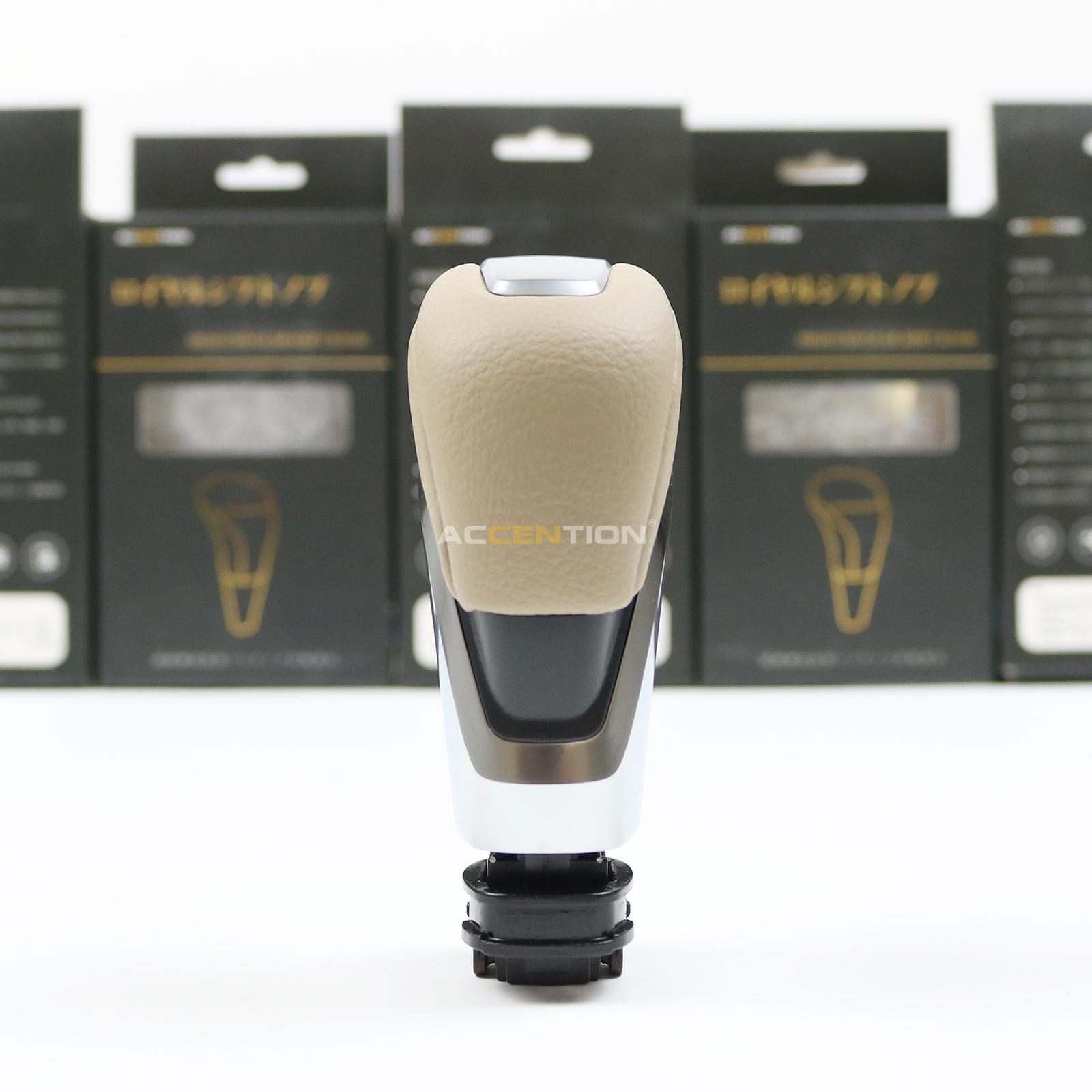 

Beige Leather Gear Shift Knob For NISSAN PATROL 2012 2013 2014 2015 2016 2017 2018 2021-2022
