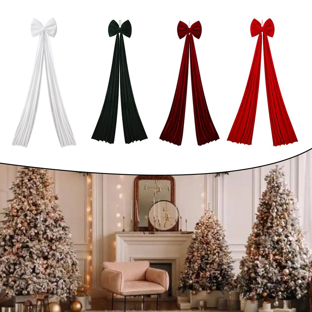 For Christmas Velvet Bow Decoration for Tree and Seasonal Settings Large 15 74 by 78 74 Inches and Long Lasting
