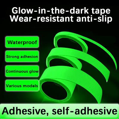 1-5 STÜCK Leuchtband Leuchtband Grün Warnung Bodenlichtspeicher Treppe Anti-Rutsch-Aufkleber Reflektierendes Fluoreszierendes Band
