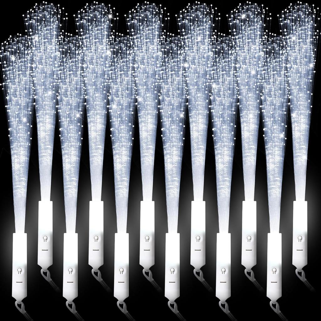 64 Stück Glasfaserstäbe LED Hochzeitslichter Blinkende Stäbe Optischer Stab Mit 3 Hochzeitslicht-Modi Partys Geburtstage Licht