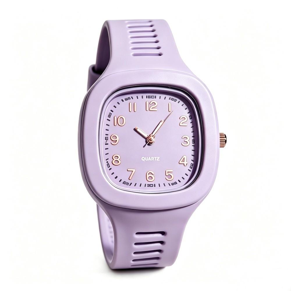 Silicone Strap Square Watch Square Wrist Watch Korean Style Analog Watch  Students