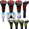 Set of 4 Waterproof Golf Headcovers for Golf Clubs with Transforming Robot Skull Design Driver/Wood/Utility/UT Daggers, (Red)