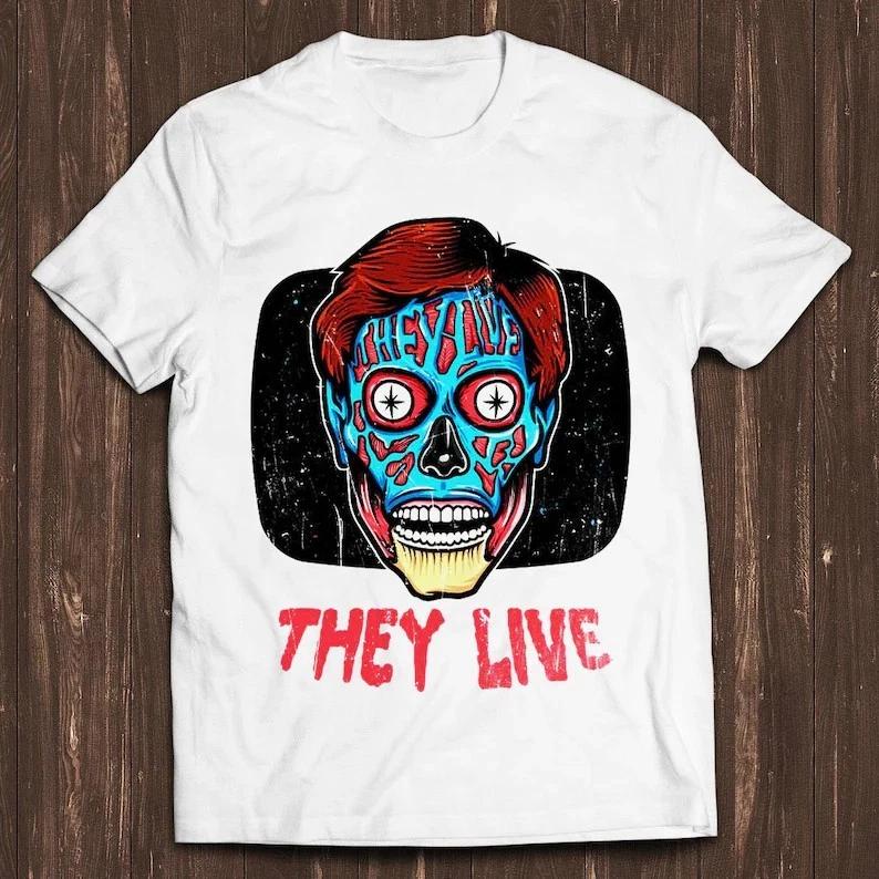 They Live Horror Movie Sci-Fi Style Gamer Cult Meme Movie Music T Shirt XS