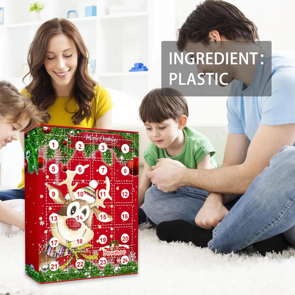 Weihnachts-Schlüsselanhänger Blind Box 24-Tage Adventskalender Set