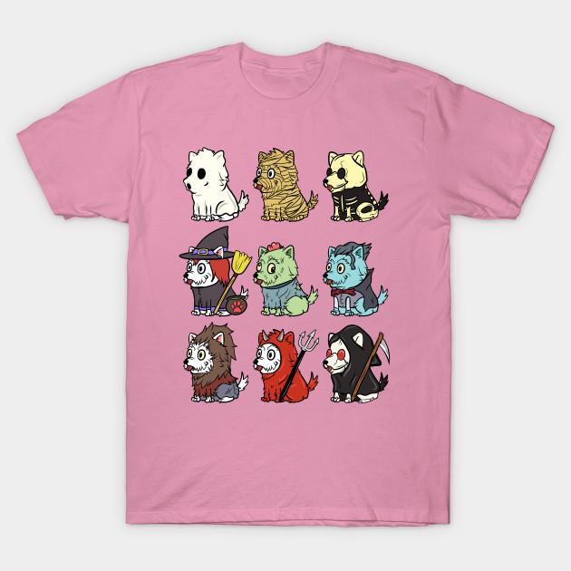 T Shirt Women Funny Westie Scary Costumes Halloween Harajuku Print Kawaii Tshirt Summer Short Sleeve Female T-Shirt Top Tee