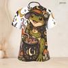 Women Plus Size V Neck Short Sleeve Scrub Top Black Cat Witch Hat Pumpkin Mushroom Halloween Print Nurse Uniform Top