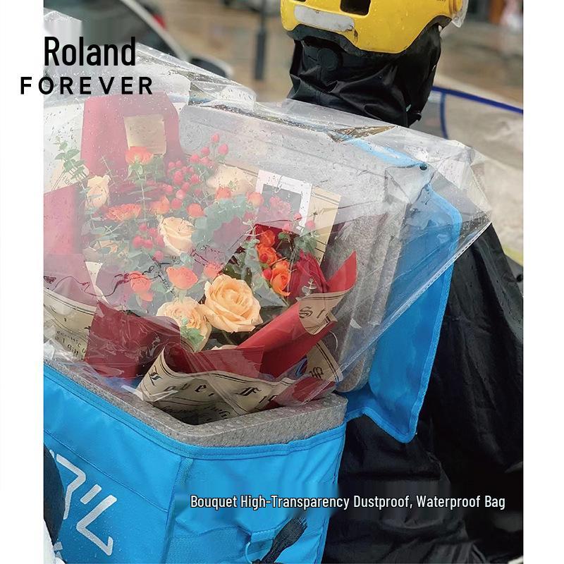 Roland Transparent Floral Dust Bag - Clear Bouquet Sleeve & Rainproof Delivery Wrap
