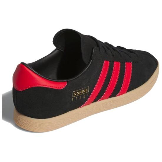 Adidas Stadt Black Scarlet Gum Unisex Sneakers JI1885