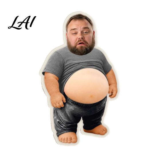 Zachte Buik Koelkastmagneet Papa met Buik Stressverlichter Knijp Notitiehouder Koelkastmagneet Foto voor Keukendecor
