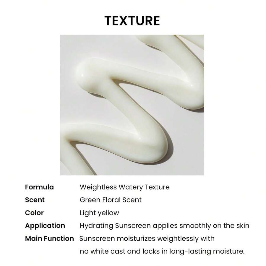 heimish Moringa Ceramide Hyaluronic Hydrating Watery Sunscreen 50ml - SPF Face Moisturiser, Daily Sunscreen For Face, Broad Spectrum SPF 50