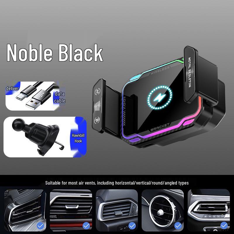 Universal Electric Dual Motor Car Phone Holder with Rotating Lift Design