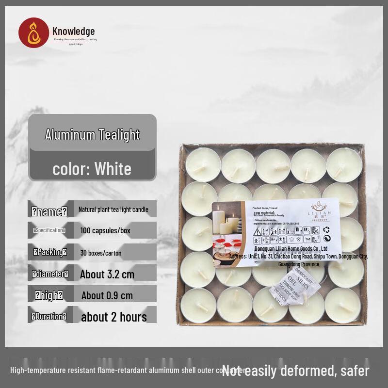 LIEI Assorted Duration Tealight Candles