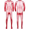 Helkroppsstrømper i gjennomsiktig netting for menn Strømpebukser med elastiske fottights Leggings Bodysuit