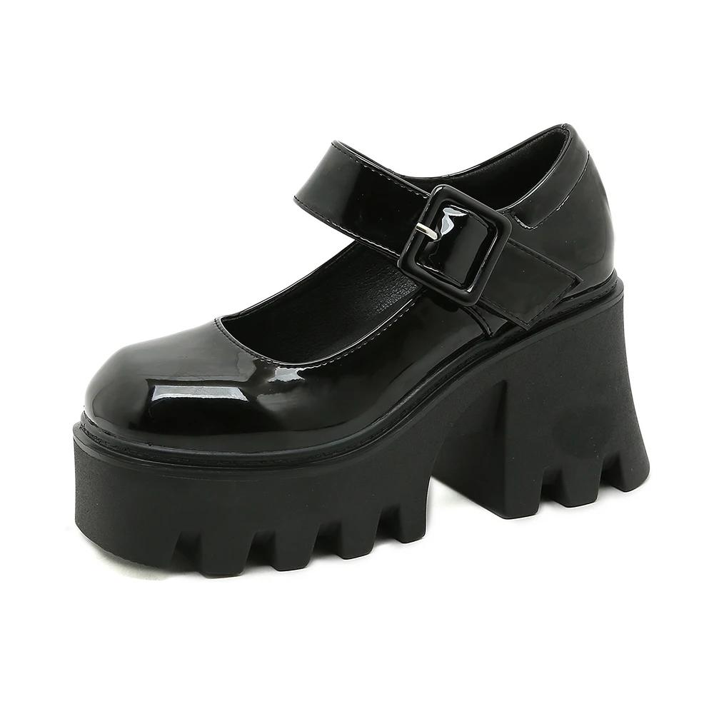 Fashion Women Pumps Japanese Style Platform Lolita Shoes for Women Chunky Heels Vintage Soft Girls Shoes School Heeled Mary Janes Shoe