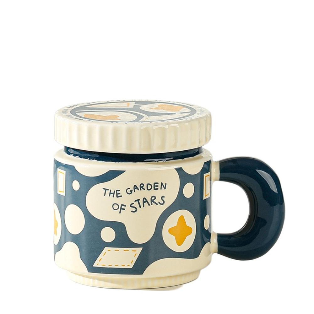 China-Chic Flowers Ceramic Mug Large Capacity Milk Cup Creative Couple Cups  Home