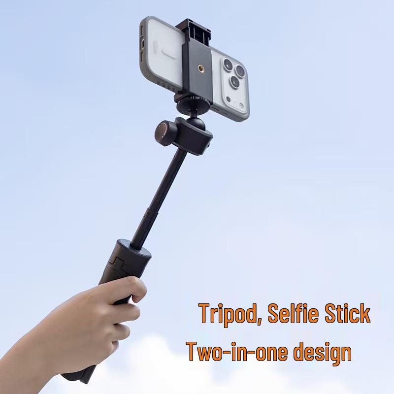 Compact Folding Vlog Selfie Tripod with Telescopic Extension and Handheld/Desktop Options