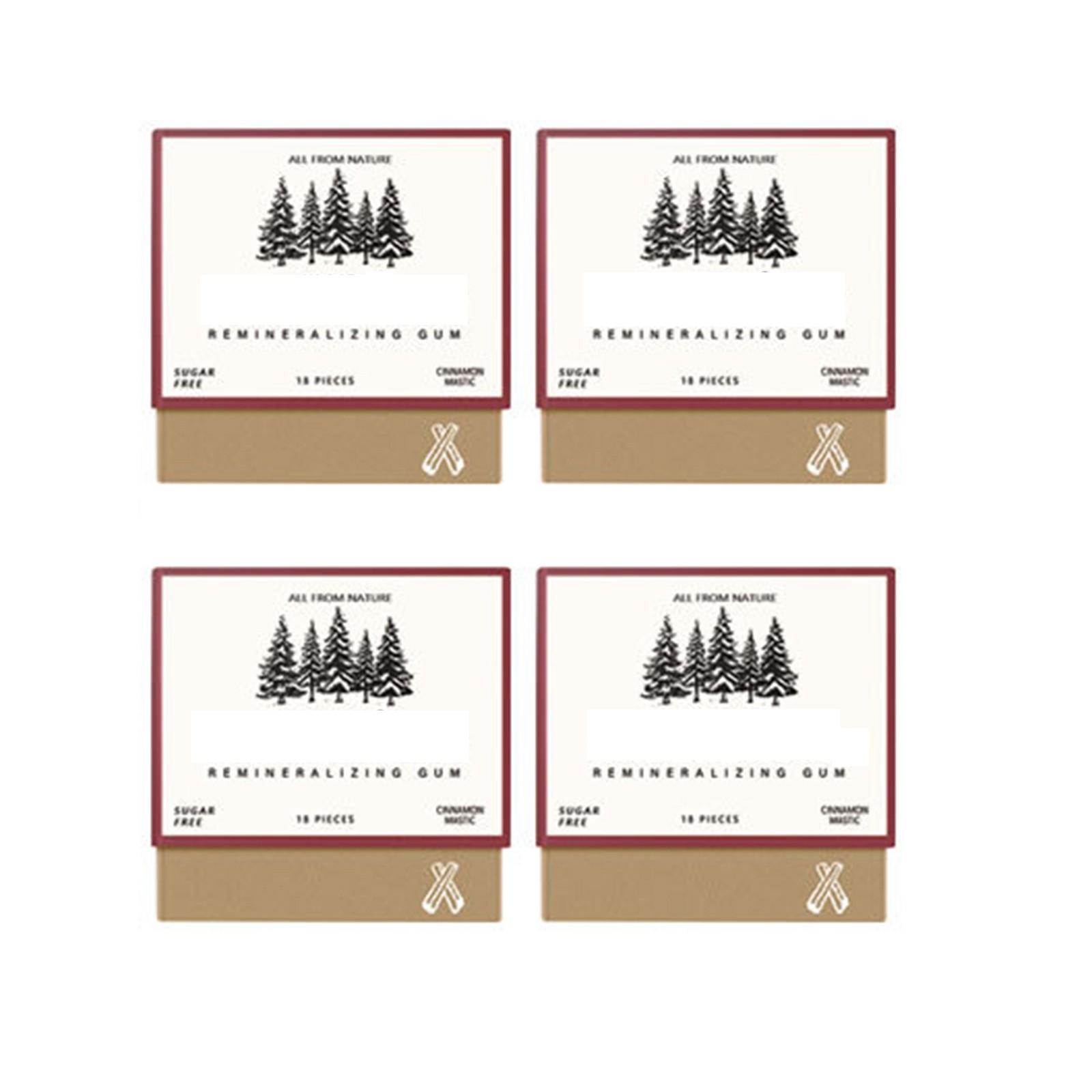 

Реминерализующий жевательный, новый органический натуральный мастиковый мятный без сахара освежающий дыхание для зубов и здоровья эмали уход 4 коробки One Size