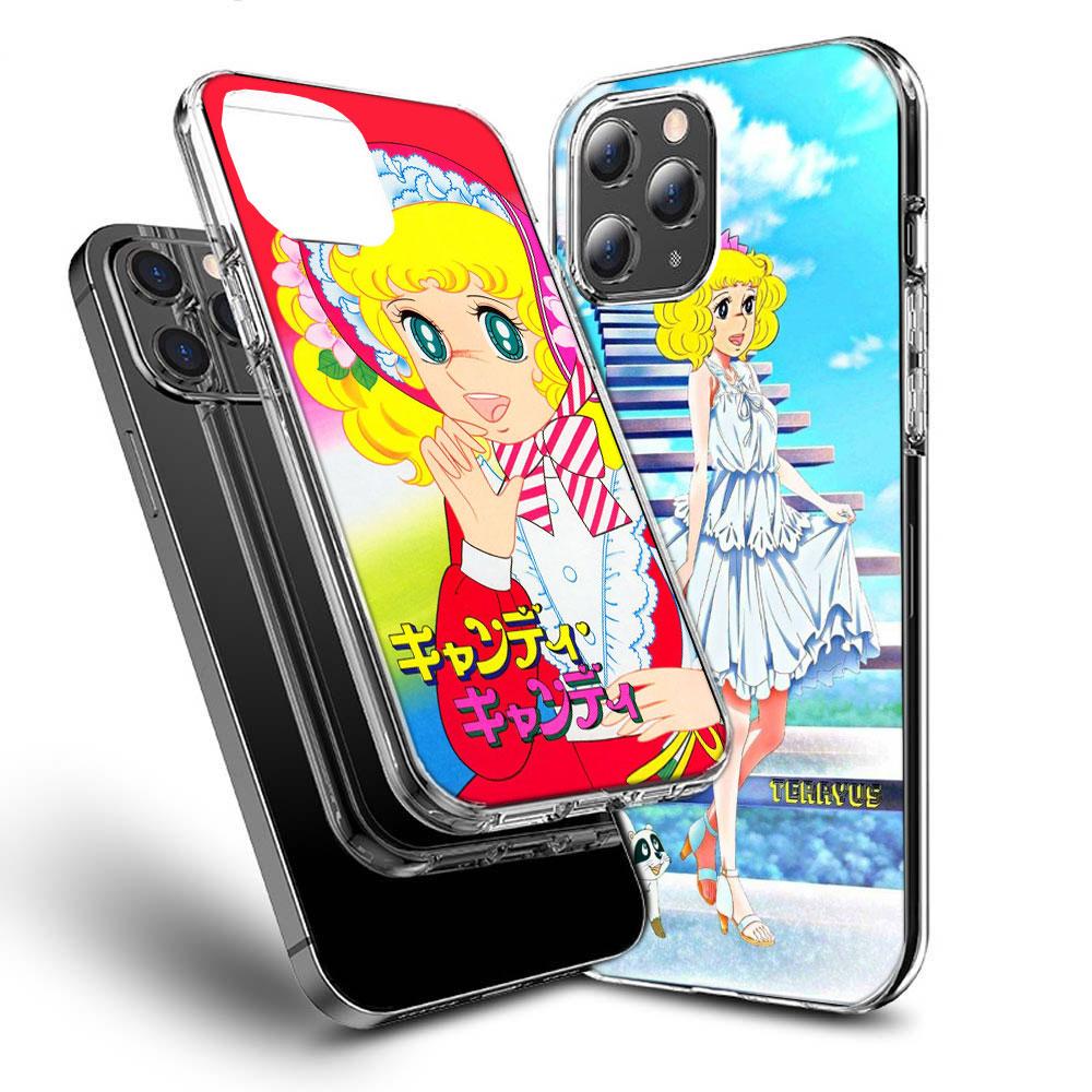 Candy Candy 90s Anime Phone Case For Iphone 16E 15 Pro 14 Plus 17E 16 17 Pro Max Air 11 12 13 Mini Shockproof Capa Cute Cover