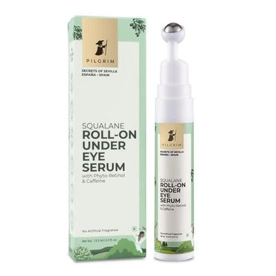 Pilgrim Squalane(Plant) Roll-On Under Eye Cream For Dark Circles With Phyto-Retinol |Massage Roller To Reduce Dark Circles|15Ml